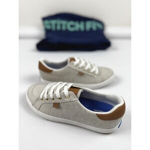 Keds Park Seed Stripe Lace Up Sneakers 5.5 Snow White Oatmeal Stitch Fix